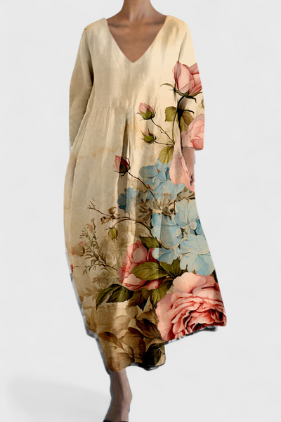 Isalinde Comfortable V-neck Dress